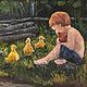 Order Oil painting Summer in the country. ducklings. Verana-art. Livemaster. . Pictures Фото №3