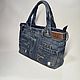 Сумка-тоут: классика из джинсы. Классическая сумка. Jeans bags by Anna. Ярмарка Мастеров.  Фото №10