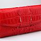 Кошелек-клатч женский из кожи крокодила IMA0007R2. Кошельки. CrocShop товары из экзотической кожи. Ярмарка Мастеров.  Фото №5