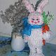 Новогодняя игрушка Зайчик. Елочные игрушки. Домовой Уют. Ярмарка Мастеров.  Фото №4