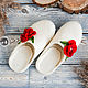 Women's felted Maki slippers made of merino wool with prevention, Slippers, Kazan,  Фото №1