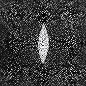 Материалы для творчества handmade. Livemaster - original item Sea stingray leather, black with diamond, size 39/83 cm.. Handmade.