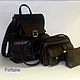 Backpack, handbag, cosmetic bag leather, Backpacks, St. Petersburg,  Фото №1
