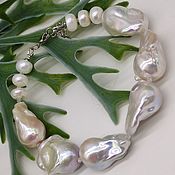 Украшения handmade. Livemaster - original item Natural White Baroque Pearl Bracelet. Handmade.