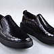 Слипоны из натуральной кожи крокодила IMA7001B. Слипоны. CrocShop товары из экзотической кожи. Ярмарка Мастеров.  Фото №9