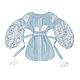 Голубая блуза с вышивкой ришелье "Букет Роз". Блузки. Plahta Виктория. Интернет-магазин Ярмарка Мастеров.  Фото №2