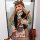 Кукла Баба Яга с метлой. Мягкие игрушки. Галина Юцикова. Ярмарка Мастеров.  Фото №6