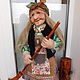 Doll Baba Yaga with broom. Stuffed Toys. With smile. My Livemaster. Фото №6