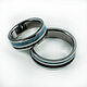 Order Titanium engagement rings with turquoise and onyx. asgdesign. Livemaster. . Rings Фото №3