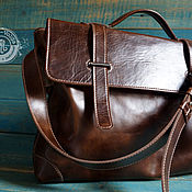 Сумки и аксессуары handmade. Livemaster - original item Leather briefcase. Handmade.