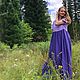 Льняное двухцветное платье в пол. Платья. Laotty. Одежда в свободном крое.. Ярмарка Мастеров.  Фото №4
