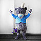Bear in jacket. Mascot. Props for animators. Magazin-masterskaya Lilu. Ярмарка Мастеров.  Фото №5