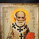 Order Wooden icon 'St. Nicholas the Wonderworker'. ikon-art. Livemaster. . Icons Фото №3