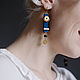 Asymmetric earrings made of wood with gold plating. Earrings. Arsenteva. My Livemaster. Фото №5