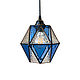 Suspended geometric lamp light ultramarine. Ceiling and pendant lights. tiffanarium (Tiffanarium). My Livemaster. Фото №6