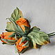 Orange bouquet. Brooches. LIUDMILA SKRYDLOVA (flower glade). My Livemaster. Фото №4