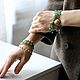Винтаж: Браслет с цепочками и бусинами. Браслеты винтажные. BonForBon. Интернет-магазин Ярмарка Мастеров.  Фото №2
