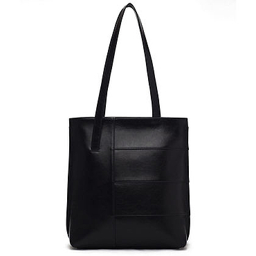 Сумки ручной работы. Ярмарка Мастеров - ручная работа Сумка кожаная «Shopper black». Handmade.