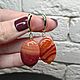 Серьги с агатом, серьги с камнями, красные серьги овальные подвески. Серьги классические. Irina Moro (Ирина Моро украшения). Ярмарка Мастеров.  Фото №14