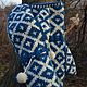 Order Mittens knitted 'Gzhel'. Mittens handmade. DominikaSamara. Livemaster. . Mittens Фото №3