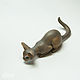Order CAT - young hunter, handmade figurine. Revkova Tatiana (figurki-sculpt). Livemaster. . Figurines Фото №3
