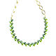 Green necklace made of natural pearls ' Green light', Necklace, Moscow,  Фото №1