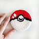 Подставка для чашки Pokeball ковровая вышивка. Сувениры из фильмов. ArtKnitDesign Свитера Уизли. Интернет-магазин Ярмарка Мастеров.  Фото №2