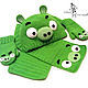 Шапка, шарф, варежки "Bad Piggies". Шапки детские. Лена Потапова (Вязать люблю). Интернет-магазин Ярмарка Мастеров.  Фото №2