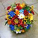 The bouquet is Bright with berries. Flowers from polymer clay. Composition. Olga-art-flower. My Livemaster. Фото №4