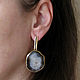 Quartz brown earrings, large earrings gift March 8. Earrings. Irina Moro. My Livemaster. Фото №6