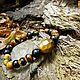 Bracelet tiger eye and black agate. Bead bracelet. Veresk (veresk18). Online shopping on My Livemaster.  Фото №2