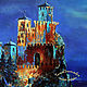 Painting: oil painting castle night moon landscape UNDER THE MOON. Pictures. pictures & decor of TanyaSeptember. Online shopping on My Livemaster.  Фото №2