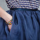 Синяя шелковая юбка из органзы. Юбки. Таня Снеж-Лебедева. Интернет-магазин Ярмарка Мастеров.  Фото №2