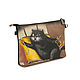 Cat and Primus Clutch Bag'. Clutches. Pelle Volare. My Livemaster. Фото №4