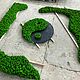 Стена из мха Инь Янь 2*2м. Панно. Green.Box. Ярмарка Мастеров.  Фото №6