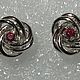 Natural rubies & earrings 925 silver, Stud earrings, Moscow,  Фото №1