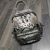 Сумки и аксессуары handmade. Livemaster - original item Backpack made of genuine Python leather, in natural color... Handmade.