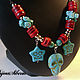 Necklace with turquoise 'Jolly Roger'. Necklace. BijouSiberia. My Livemaster. Фото №5