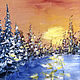 Order Winter landscape oil painting sunrise. Zabaikalie. Livemaster. . Pictures Фото №3
