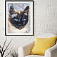 Картина шерстью Сиамская кошка. Картины. Анна (auerbah). Интернет-магазин Ярмарка Мастеров.  Фото №2