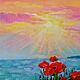 Oil painting Poppies Red Poppies Crimea Seascape Flowers 50 x 40. Pictures. matryoshka (azaart). My Livemaster. Фото №5