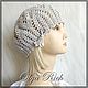 Beret Urban BOHO/ Light Linen. Berets. CROCHET OLGA RICH. Online shopping on My Livemaster.  Фото №2