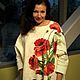 Felted sweater 'Watercolor poppies', Sweaters, Moscow,  Фото №1
