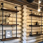 Для дома и интерьера handmade. Livemaster - original item Triple shelf of water pipes (project 