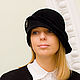 Шляпа клош черный. Шляпы. EDIS | дизайнерские шляпы Наталии Эдис. Ярмарка Мастеров.  Фото №6