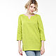 Bright spring tunic made of 100% linen. Blouses. etnoart. Online shopping on My Livemaster.  Фото №2