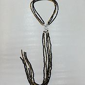 Украшения ручной работы. Ярмарка Мастеров - ручная работа Crystal Necktie Necklace (Brunello Cucinelli style). Handmade.