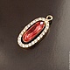 Pendant with glossy gilt art.5-64 and red crystal. Italy, Pendants, Blagoveshchensk,  Фото №1