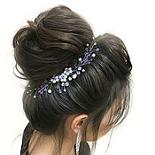 Свадебный салон handmade. Livemaster - original item Bridal comb with flowers made of pearls.Bridal jewelry hairstyle. Handmade.