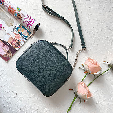 Сумки и аксессуары ручной работы. Ярмарка Мастеров - ручная работа Кожаная сумочка Cuba С093 (изумруд). Handmade.